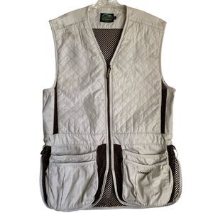 Limbsaver Hunting Vest Men XL Gray Canvas Quilted 4 Pockets Mesh Back Vintage